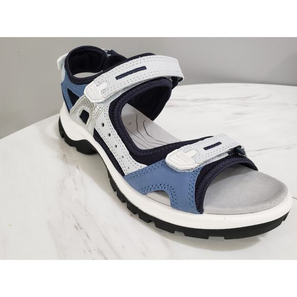 NEW Woman's Sandals ECCO Sport Offroad Sandal Size 10-10.5 Multicolor Air Blue - Picture 6 of 7